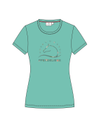 Pferd International München T-Shirt "Pferdeliebe" türkis für Kids